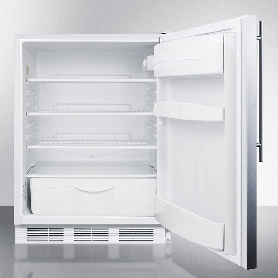 Summit - 24" Wide Built-In All-Refrigerator, ADA Compliant | FF6WBI7SSHVADA