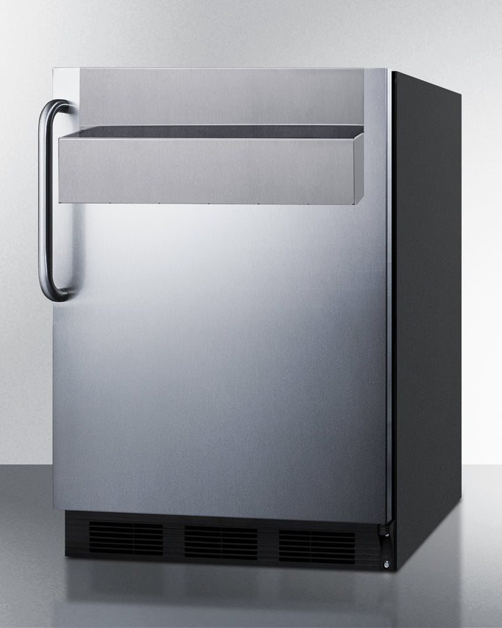 Summit - 24" Wide Built-In All-Refrigerator, ADA Compliant, with Speed Rail | FF7BKBISSTBADASR