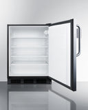 Summit - 24" Wide Built-In All-Refrigerator, ADA Compliant, with Speed Rail | FF7BKBISSTBADASR