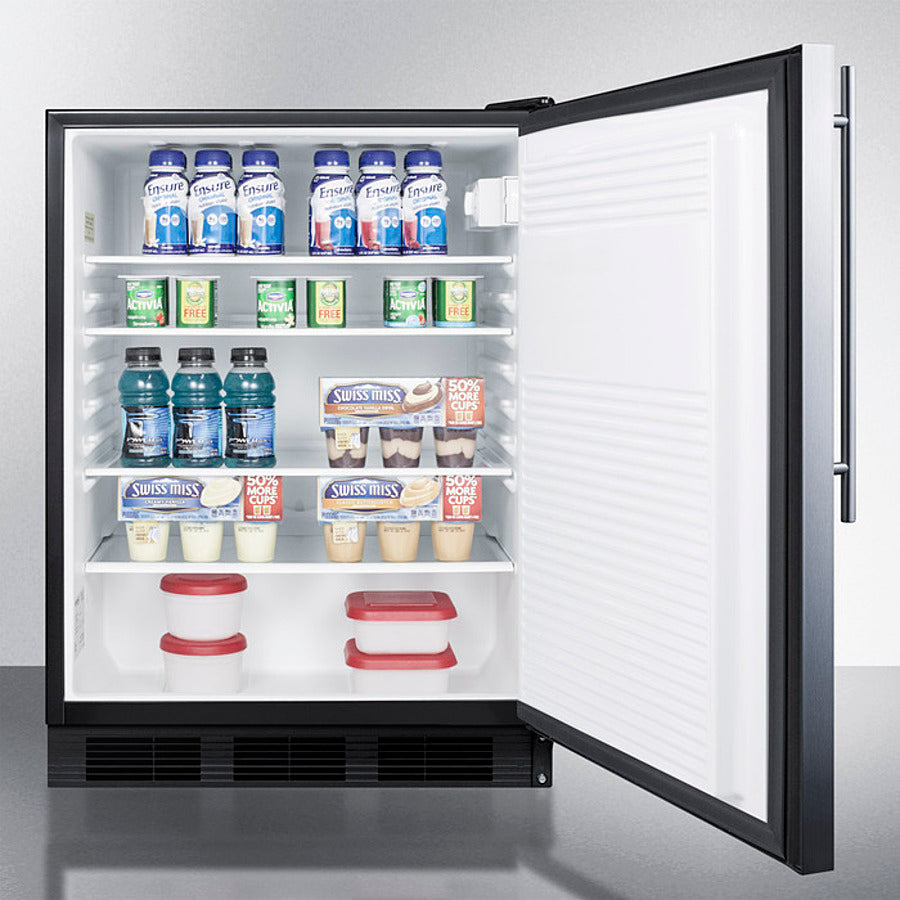 Summit - 24" Wide Built-In All-Refrigerator, ADA Compliant | FF7BKBISSHVADA