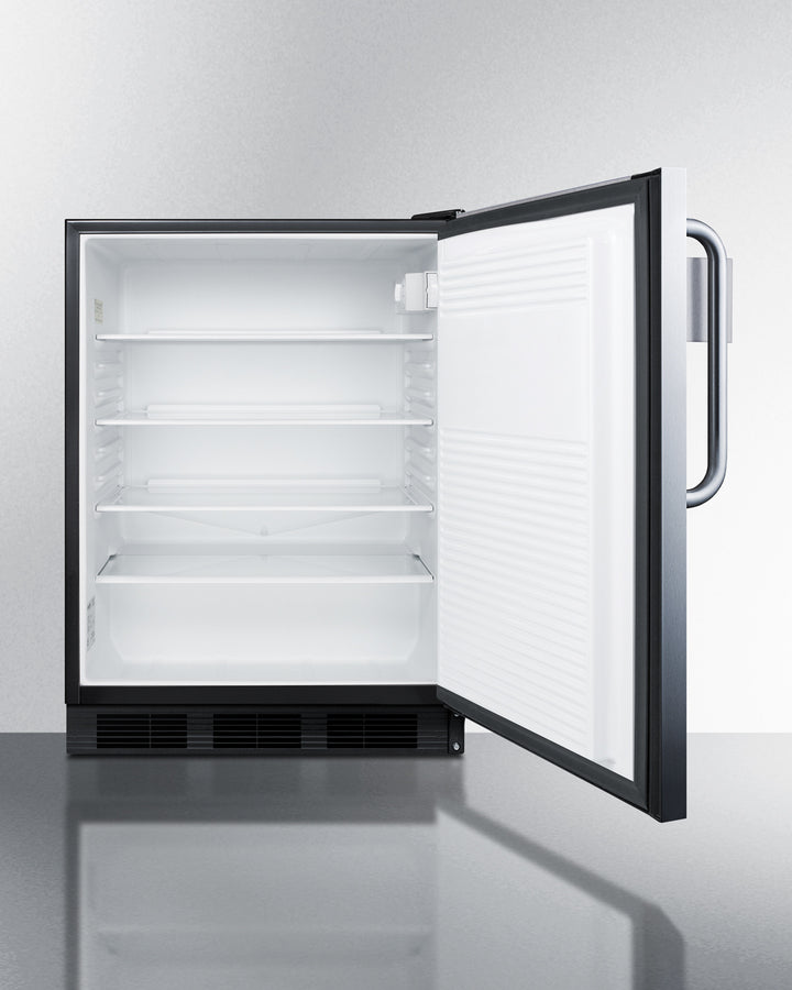 Summit - 24" Wide All-Refrigerator with Speed Rail | FF7BKSSTBSR