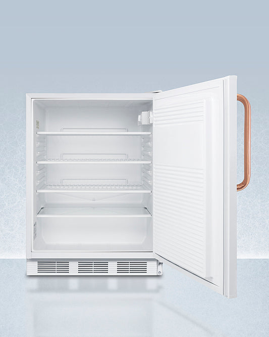 Summit - 24" Wide Built-In All-Refrigerator with Antimicrobial Pure Copper Handle, ADA Compliant | FF7LWBITBCADA