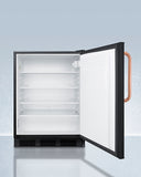 Summit - 24" Wide Built-In All-Refrigerator with Antimicrobial Pure Copper Handle, ADA Compliant | FF7LBLKBITBCADA