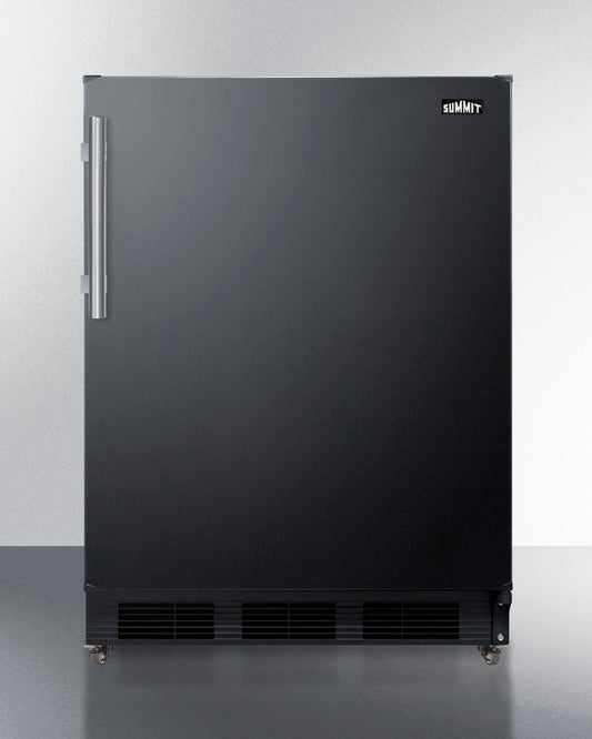 Summit - 24" Wide All-Refrigerator | FF7LBLKMBL