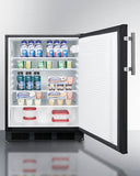 Summit - 24" Wide All-Refrigerator | FF7LBLKMBL