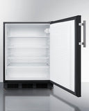 Summit - 24" Wide All-Refrigerator | FF7LBLKMBL