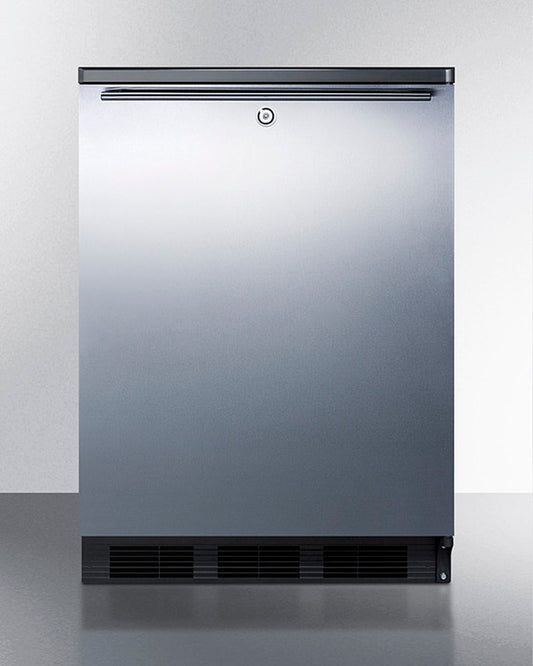 Summit - 24" Wide All-Refrigerator | FF7LBLKSSHH