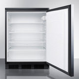 Summit - 24" Wide All-Refrigerator | FF7LBLKSSHH