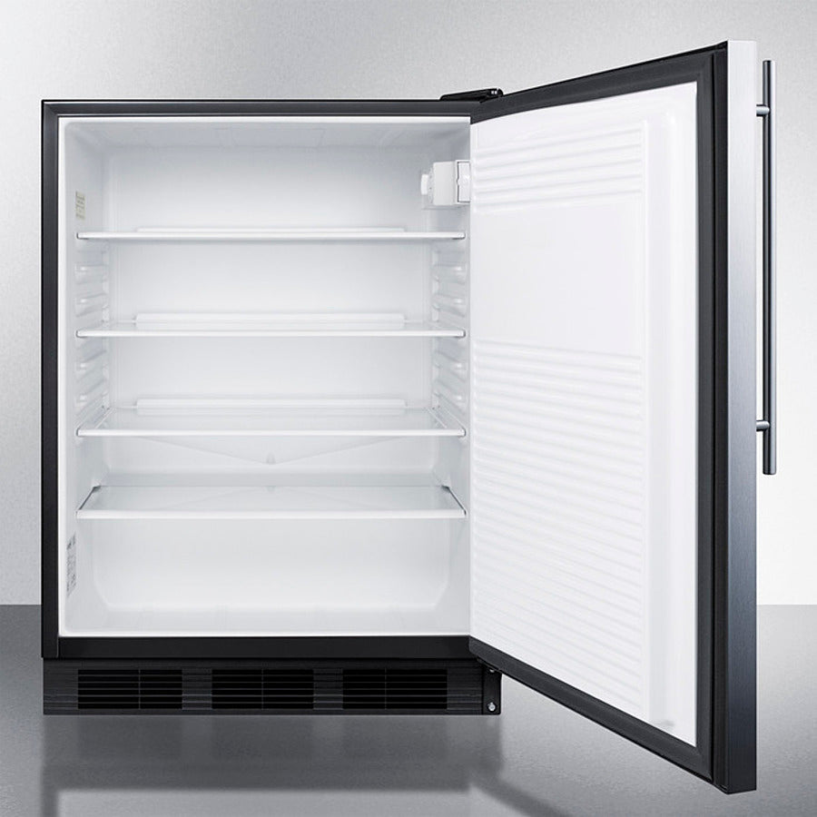 Summit - 24" Wide Built-In All-Refrigerator, ADA Compliant | FF7LBLKBISSHVADA