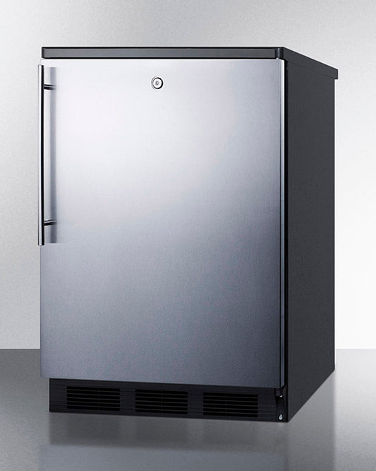 Summit - 24" Wide All-Refrigerator | FF7LBLKSSHV