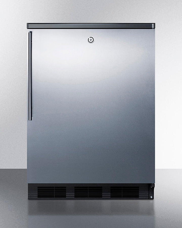 Summit - 24" Wide All-Refrigerator | FF7LBLKSSHV