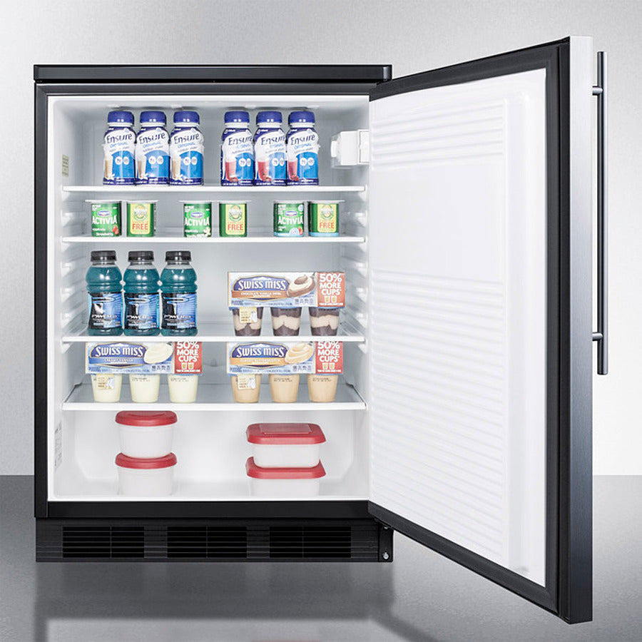 Summit - 24" Wide Built-In All-Refrigerator | FF7LBLKBISSHV