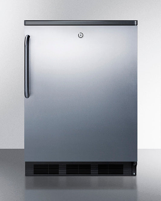 Summit - 24" Wide All-Refrigerator | FF7LBLKSSTB