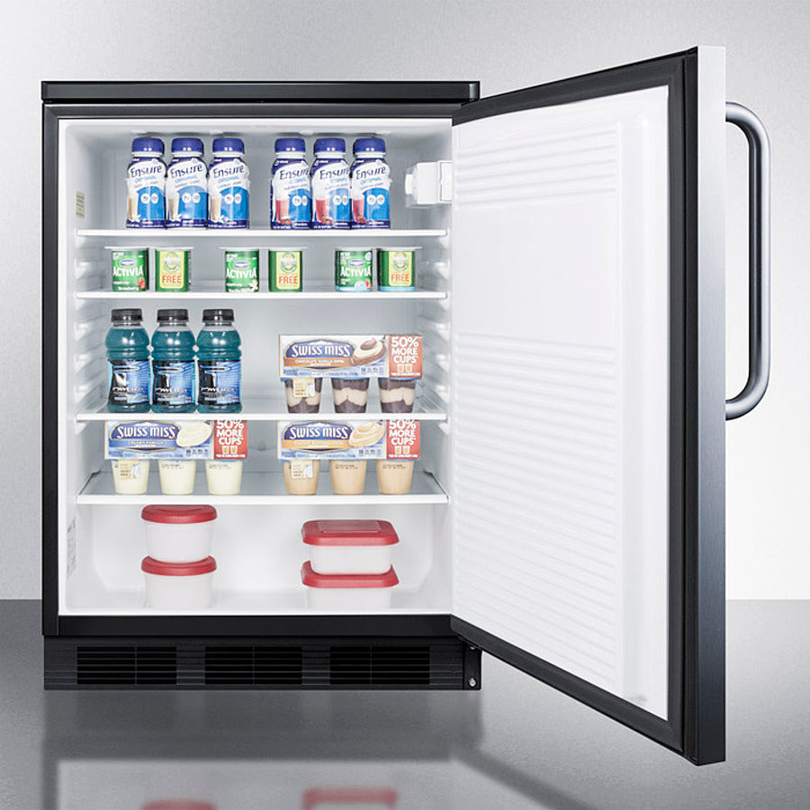 Summit - 24" Wide Built-In All-Refrigerator | FF7LBLKBISSTB