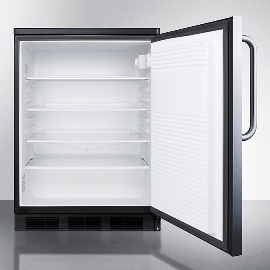 Summit - 24" Wide Built-In All-Refrigerator | FF7LBLKBISSTB