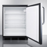 Summit - 24" Wide All-Refrigerator | FF7LBLKSSTB