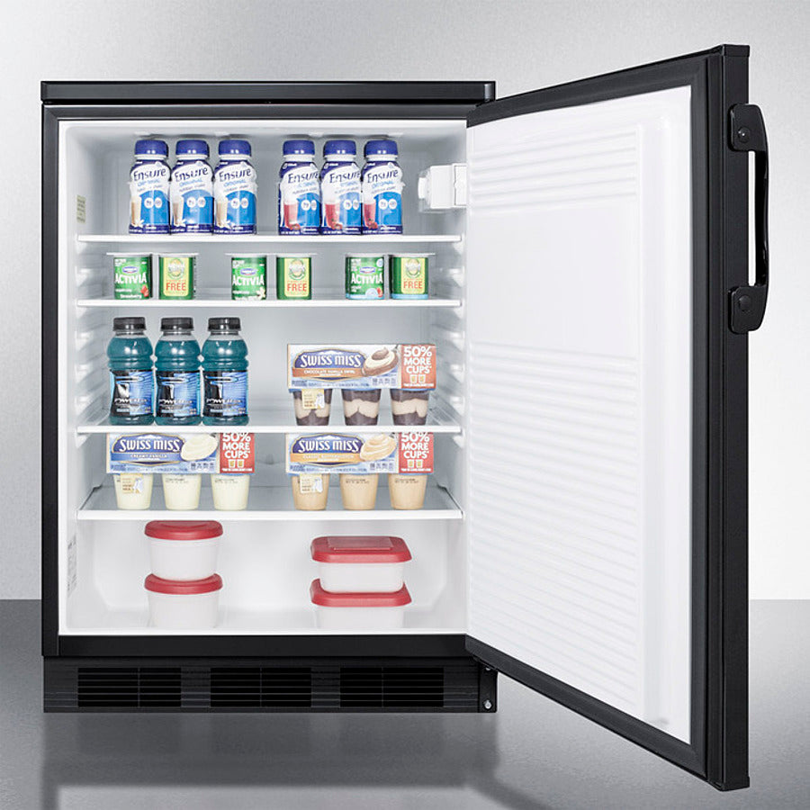 Summit - 24" Wide All-Refrigerator | FF7LBLK