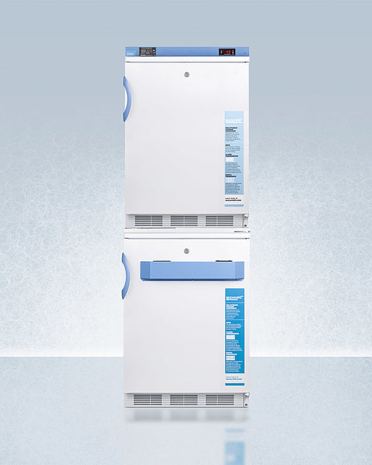 Summit - 24" Wide All-Refrigerator/All-Freezer Combination | FF7LW-VT65MLSTACKMED2