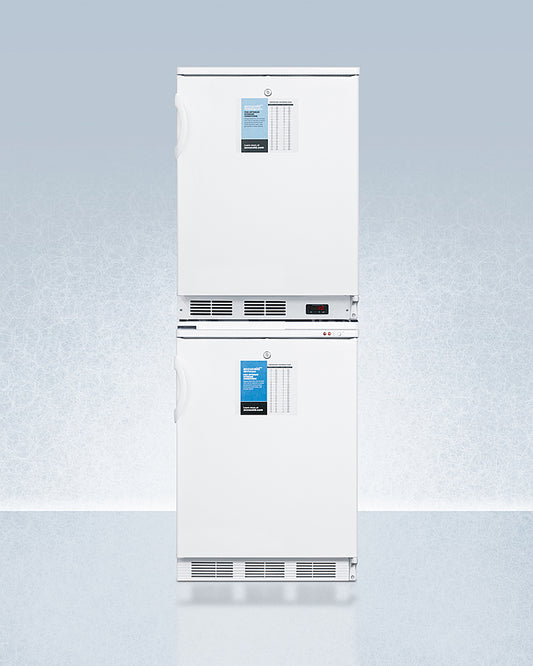 Summit - 24" Wide All-Refrigerator/All-Freezer Combination | FF7LW-VT65MLSTACKPRO