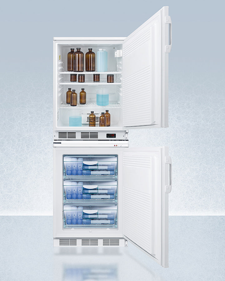 Summit - 24" Wide All-Refrigerator/All-Freezer Combination | FF7LW-VT65MLSTACKPRO