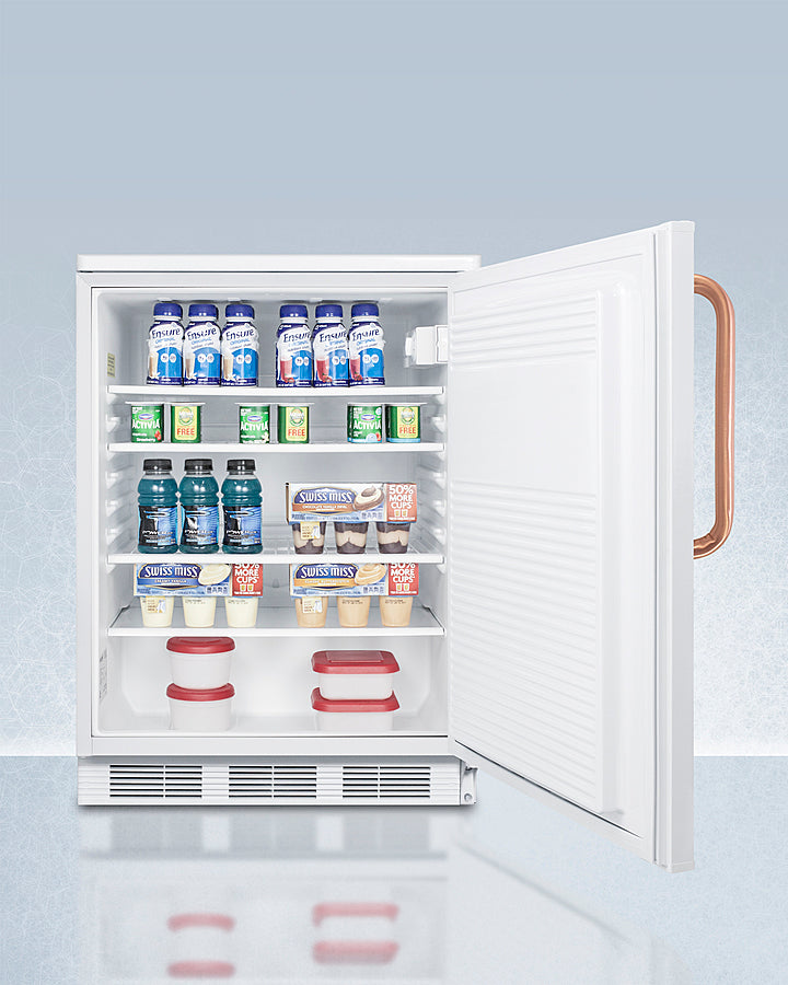 Summit - 24" Wide All-Refrigerator with Antimicrobial Pure Copper Handle | FF7LWTBC