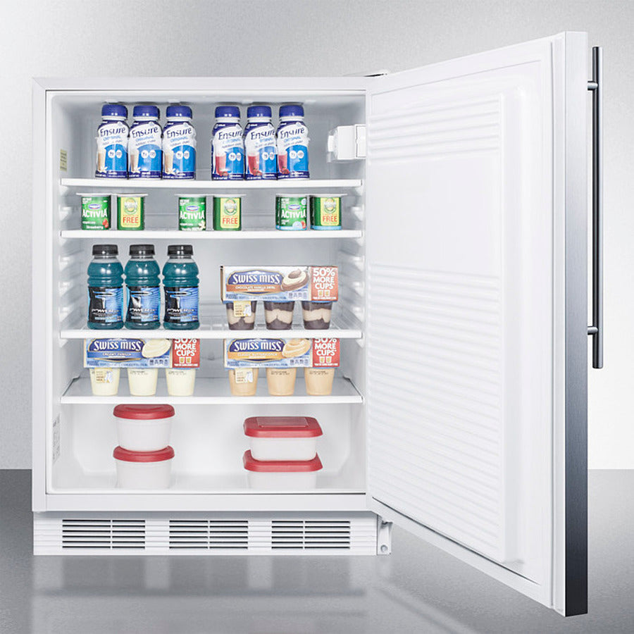 Summit - 24" Wide Built-In All-Refrigerator, ADA Compliant | FF7WBISSHVADA