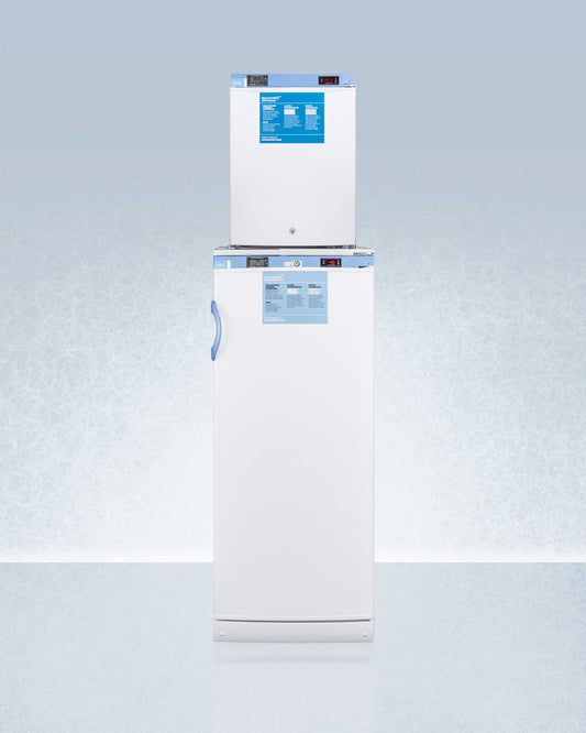 Summit - 24" Wide All-Refrigerator/All-Freezer Combination | FFAR10-FS30LSTACKMED2