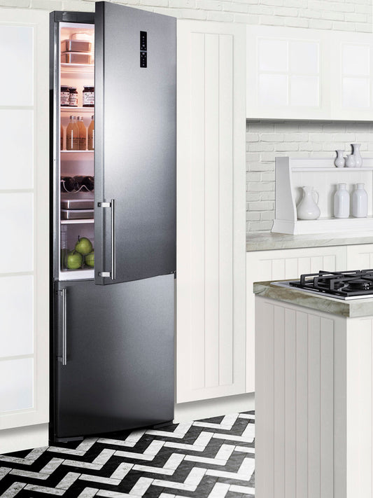 Summit - 24" Wide Built-In Bottom Freezer Refrigerator | FFBF181ESBI
