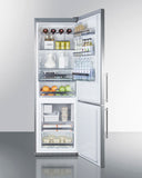 Summit - 24" Wide Built-In Bottom Freezer Refrigerator With Icemaker | FFBF249SSBIIM
