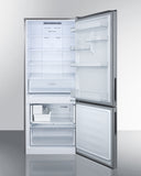 Summit - 28" Wide Built-In Bottom Freezer Refrigerator With Icemaker | FFBF279SSBIIM