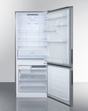 Summit - 28" Wide Bottom Freezer Refrigerator | FFBF279SS