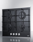 Summit - 24" Wide 4-Burner Gas Cooktop | GC424BGL