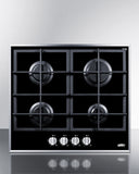 Summit - 24" Wide 4-Burner Gas Cooktop | GC424BGL