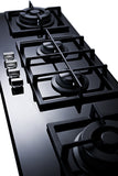 Summit - 44" Wide 4-Burner Gas Cooktop | GC443BGL