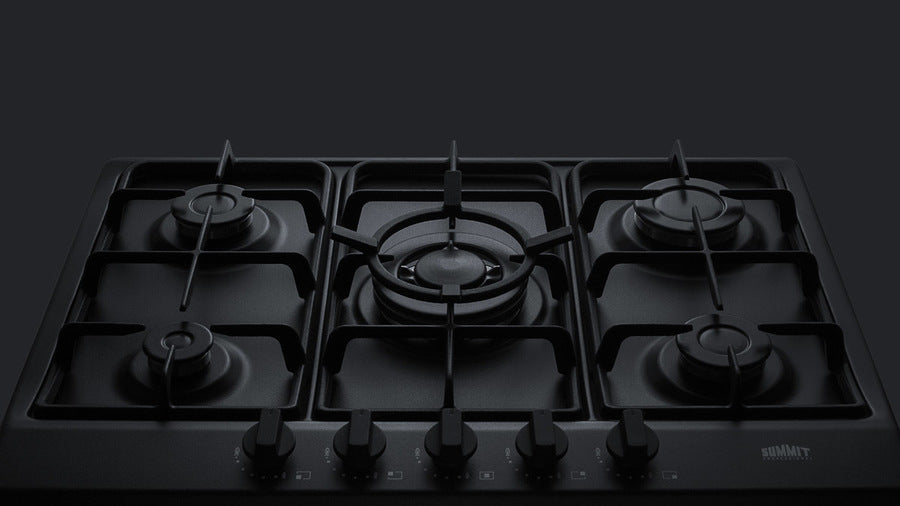 Summit - 30" Wide 5-Burner Gas Cooktop | GC5272BTK30