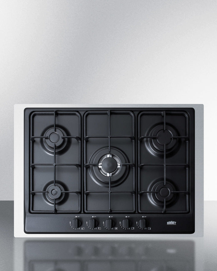 Summit - 30" Wide 5-Burner Gas Cooktop | GC5272BTK30