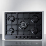 Summit - 30" Wide 5-Burner Gas Cooktop | GC5272BTK30