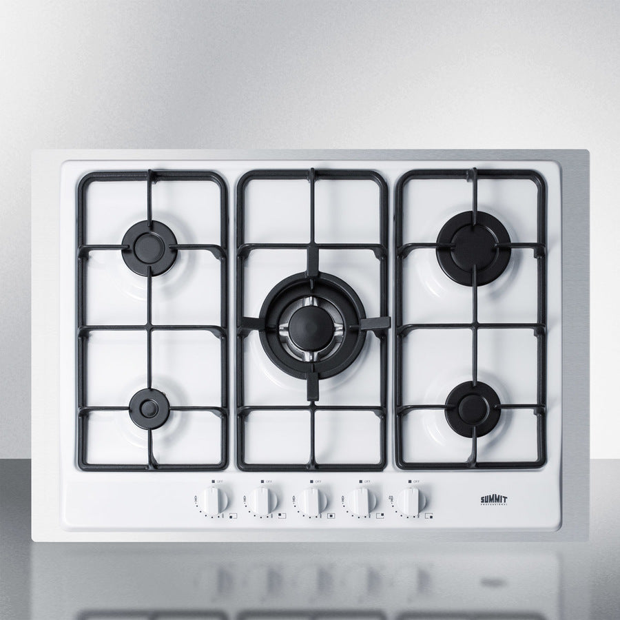 Summit - 30" Wide 5-Burner Gas Cooktop | GC5271WTK30