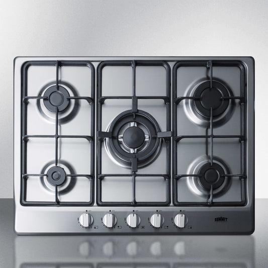 Summit - 27" Wide 5-Burner Gas Cooktop | GC527SS