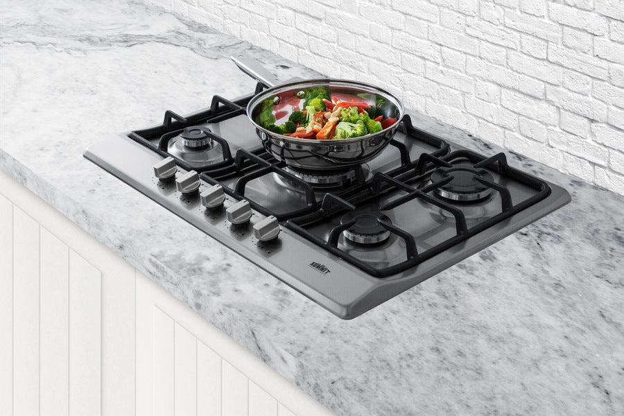 Summit - 27" Wide 5-Burner Gas Cooktop | GC527SS