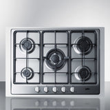 Summit - 30" Wide 5-Burner Gas Cooktop | GC527SSTK30