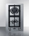 Summit - 12" Wide 2-Burner Gas Cooktop In Stainless Steel  | GCJ2SS