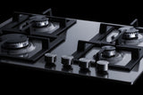 Summit - 24" Wide 4-Burner Propane Gas Cooktop In Stainless Steel