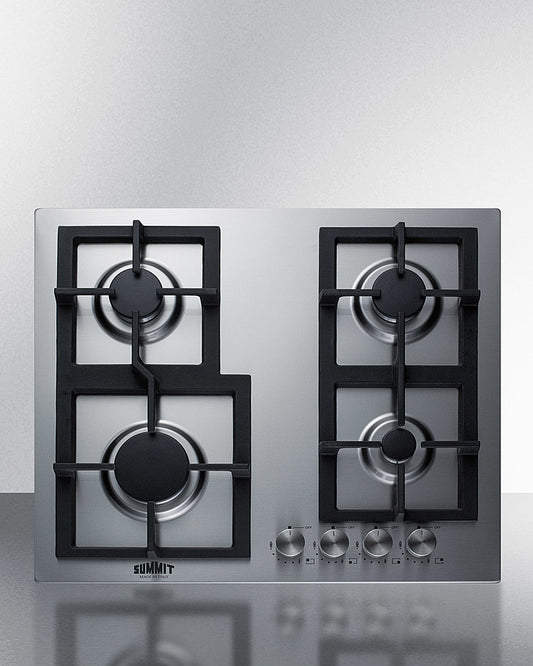 Summit - 24" Wide 4-Burner Gas Cooktop In Stainless Steel 
 | GCJ4SS