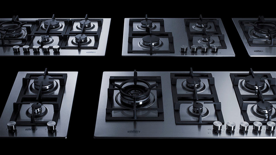 Summit - 34" Wide 5-Burner Gas Cooktop In Stainless Steel 
 | GCJ536SSTK