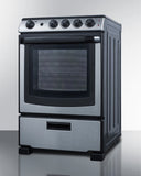 Summit - 24" Wide Electric Smooth-Top Range, 18" Wide Built-In or Freestanding All-Refrigerator, ADA Compliant, and Compact Microwave Bundle