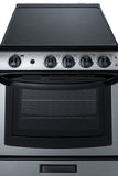 Summit - 24" Wide Electric Smooth-Top Range, 18" Wide Built-In or Freestanding All-Refrigerator, ADA Compliant, and Compact Microwave Bundle