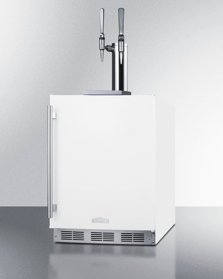 Summit - 24" Wide Built-In Nitro-Infused Coffee Kegerator, ADA Compliant | SBC58WHBIADANCFTWIN