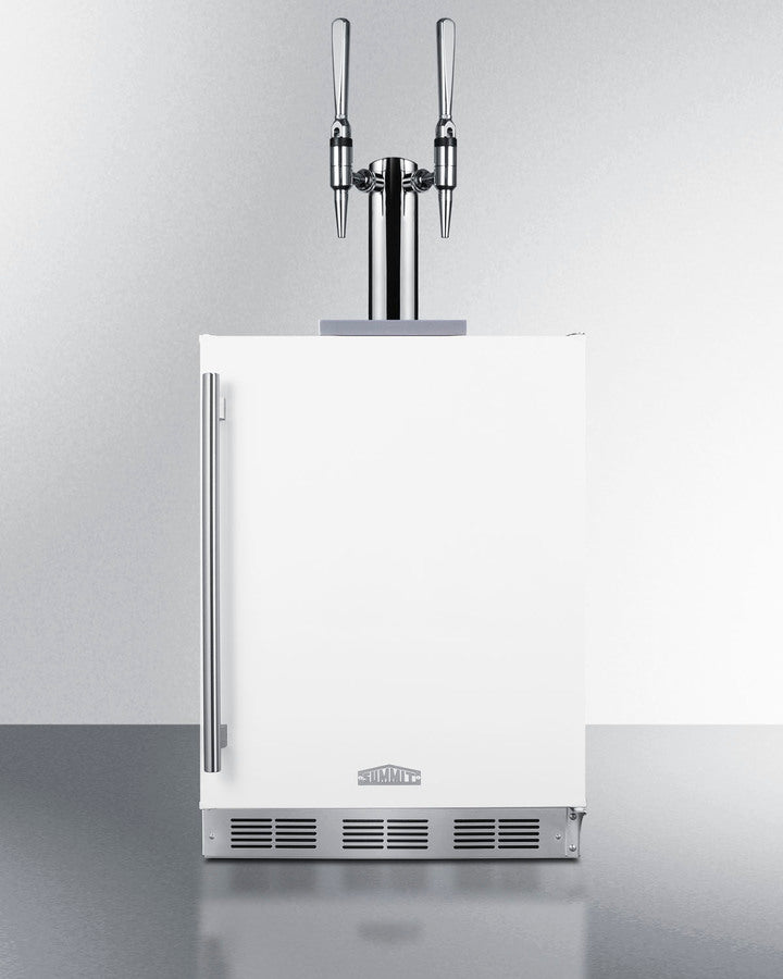 Summit - 24" Wide Built-In Nitro-Infused Coffee Kegerator, ADA Compliant | SBC58WHBIADANCFTWIN