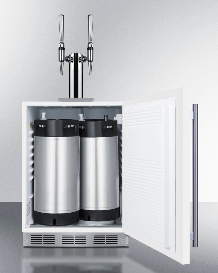 Summit - 24" Wide Built-In Nitro-Infused Coffee Kegerator, ADA Compliant | SBC58WHBIADANCFTWIN